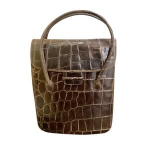 VTG Giorgio Armani Handbag Women’s One Size 1940’-1950’Genuine Crocodile Leather